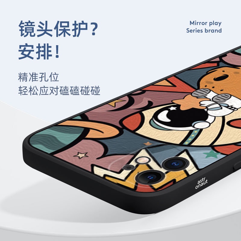 Ốp điện thoại phi hành gia thích hợp cho IPHONE 13 12 11 PRO MAX X/ XSMAX XR 7/8/ SE2020 7PLUS/ 8PLUS 6 6S 6SPLUS 6PLUS