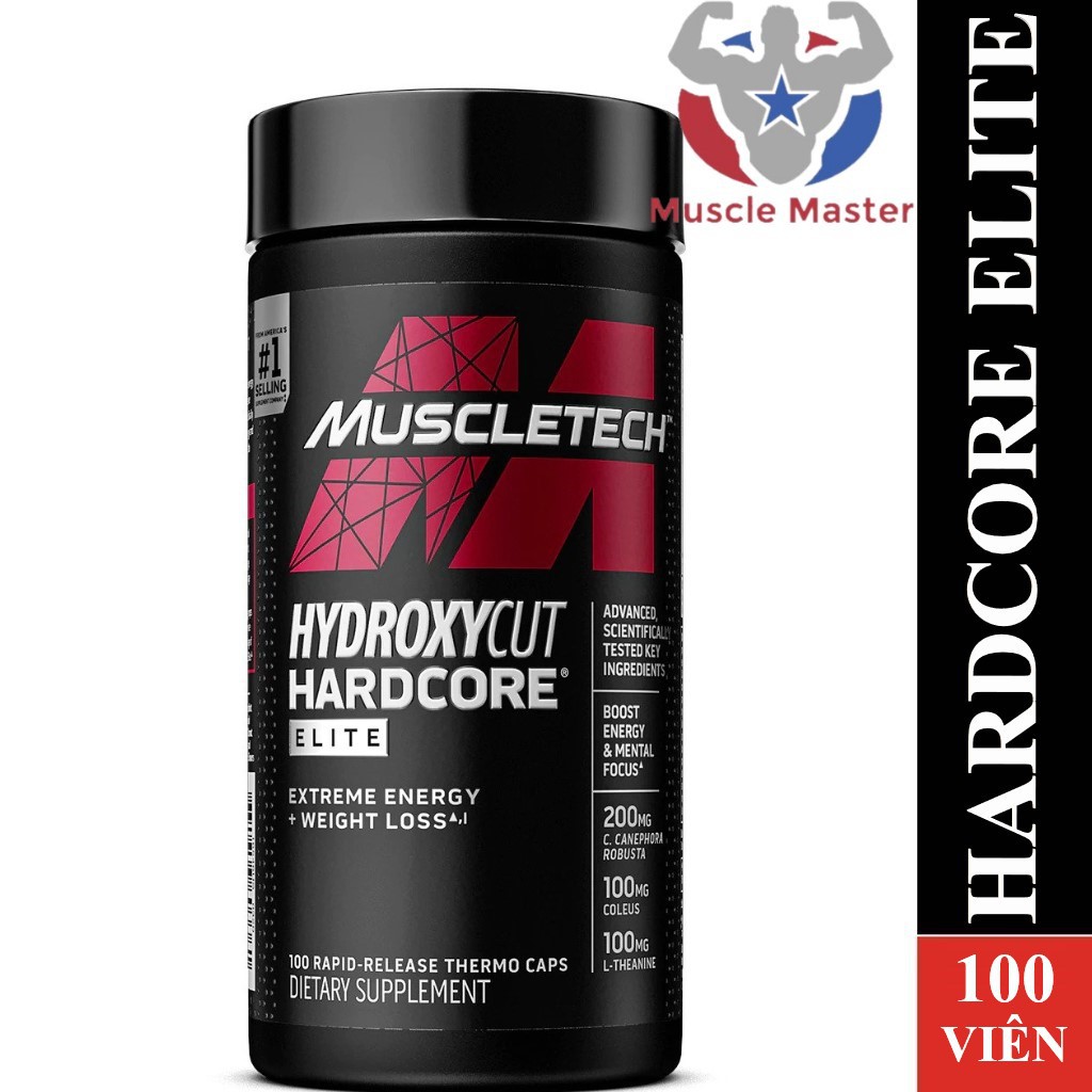 [MỚI] Viên Giảm Mỡ và Cân Nhanh Hydroxycut Hardcore Elite 100 Viên