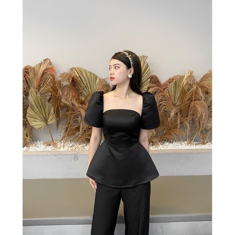 Áo PepLum Cổ Vuông Tay Phồng Thiết Kế Cho Nữ BigSize 50-90kg - SHIP HOẢ TỐC TPHCM