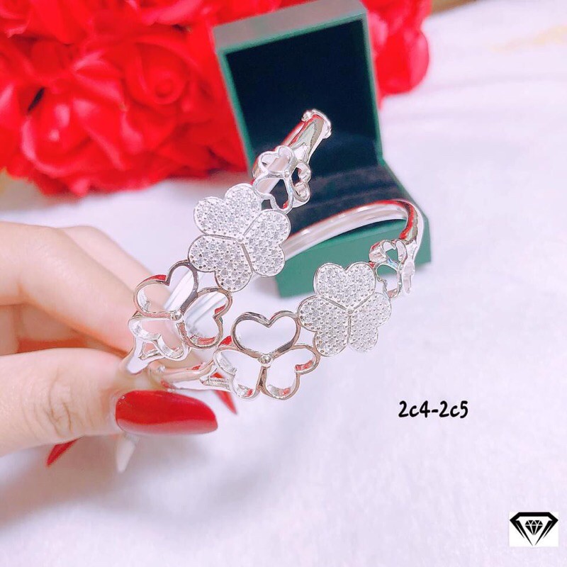 LẮC TAY CỎ 4 LÁ HÀNG DÀY ĐẸP CHO NỮ