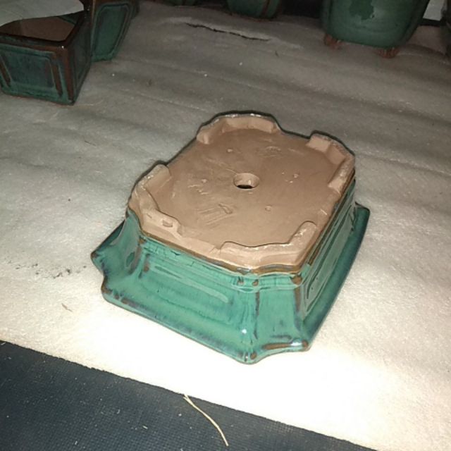 Chậu bonsai mini chữ nhật, chậu gốm sứ N01