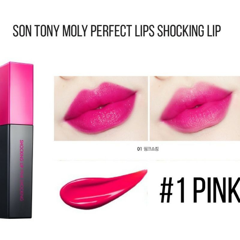 [TONYMOLY] Son Tint dưỡng ẩm 24h (son xăm), mịn lì môi Tonymoly Perfect Lips Shocking Lip