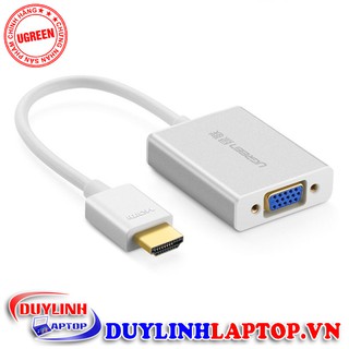 Cáp chuyển đổi HDMI to VGA màu trắng chính hãng UGREEN 40212 - Cáp HDMI to VGA chất lượng cao
