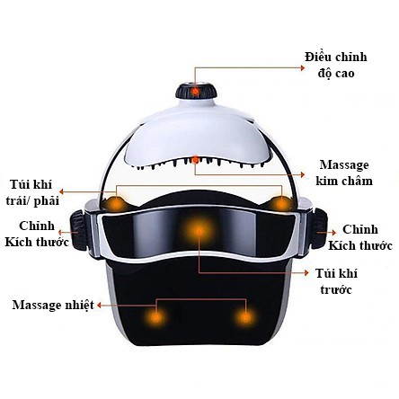 Máy massage đầu thông minh RULAX, kết nối bluetooth, công nghệ cảm ứng ( Head Massage)