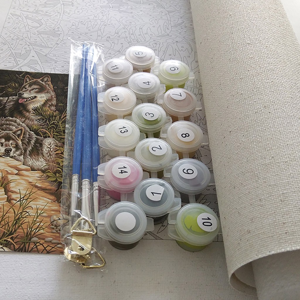 Bộ tranh sơn dầu tô màu theo số dùng trang trí nhà cửa DIY | BigBuy360 - bigbuy360.vn