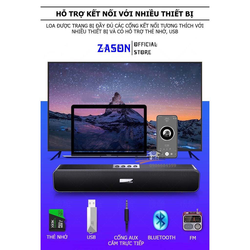 Loa bluetooth A36 - Công suất 15W - Màu Xám Trắng - Bass mạnh - Có hỗ trợ thẻ nhớ