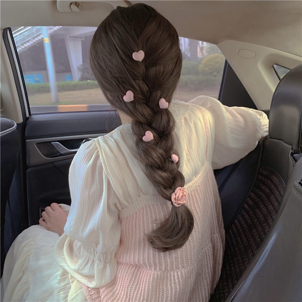 Set 5 Kẹp Tóc Mini Đính Hoa Trà Phong Cách Cổ Điển