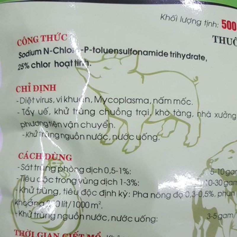 1 gói 500 gam hanamid khử khuẩn trong gia đình