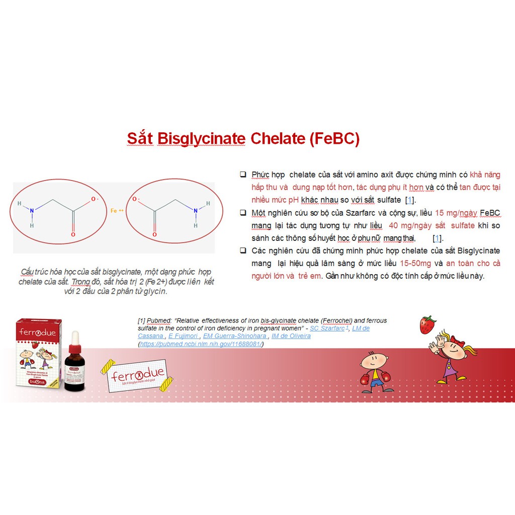 Buona Ferrodue - Bổ sung sắt hữu cơ và hỗ trợ giảm nguy cơ thiểu máu cho trẻ sơ sinh và trẻ nhỏ (15ml)