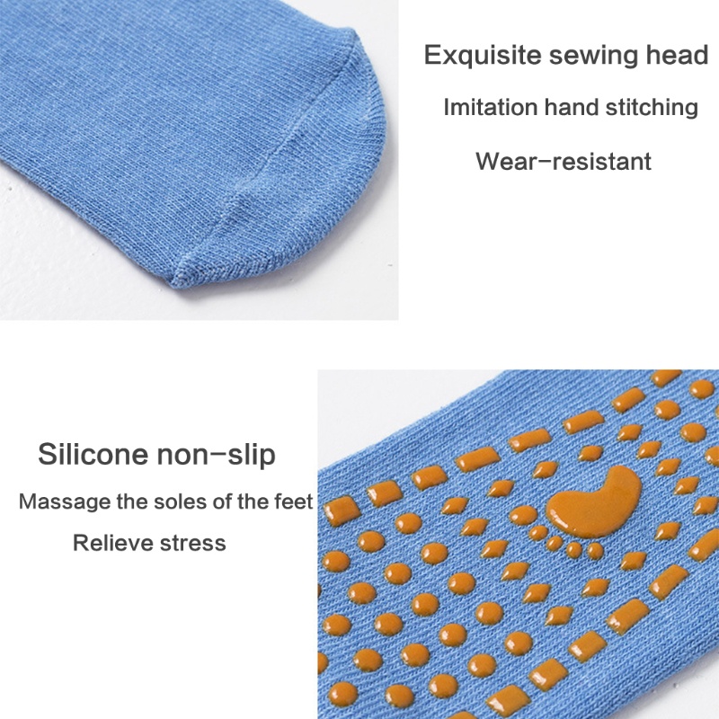 Vớ Thuyền Silicone Cotton Chống Trượt Màu Trơn Sáng Dành Cho Bé Trai Bé Gái Sơ Sinh