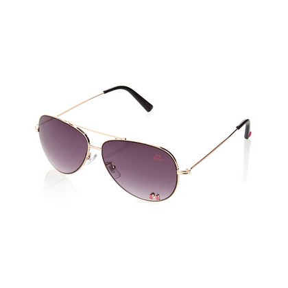 Kính mát Betsey Johnson Gold Bow Large Aviator Sunglasses