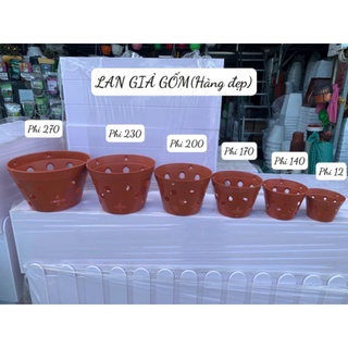 Chậu nhựa trồng lan giả gốm đủ size
