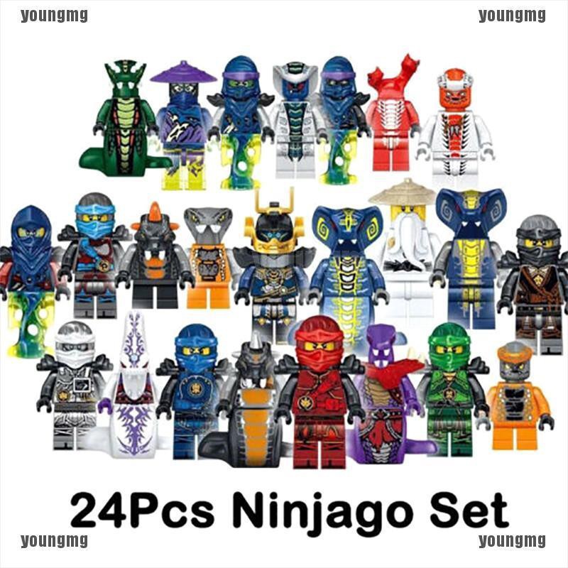 Set 24 Mô Hình Đồ Chơi Nhân Vật Hoạt Hình Ninjago