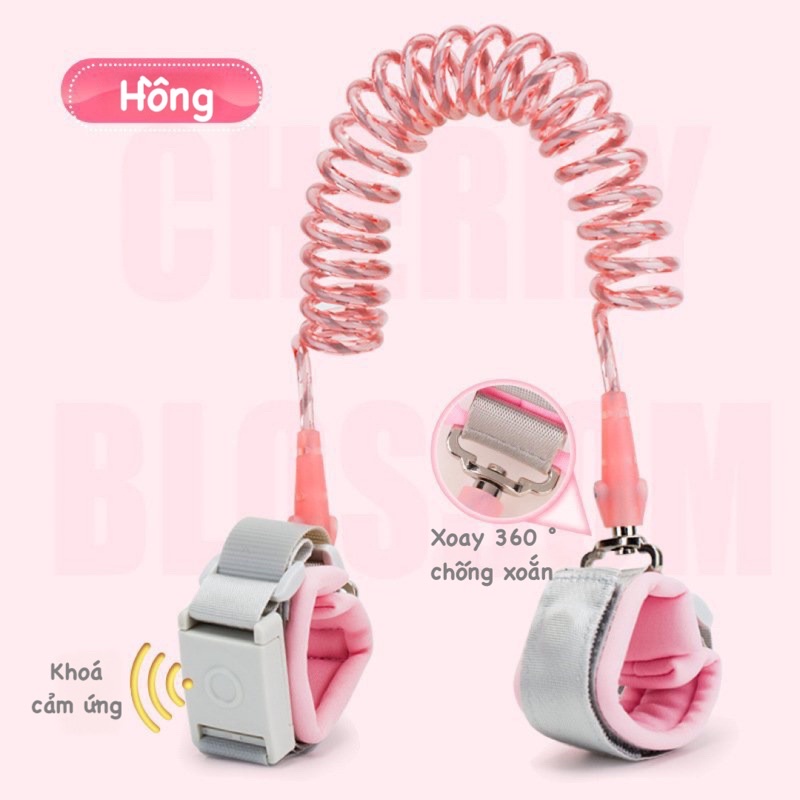 Dây Đai Chống Lạc Cho Bé, Dây Dắt Trẻ Em Đi Dạo Chống Đi Lạc Lõi Thép, Chống Xoắn, Có Khóa An Toàn
