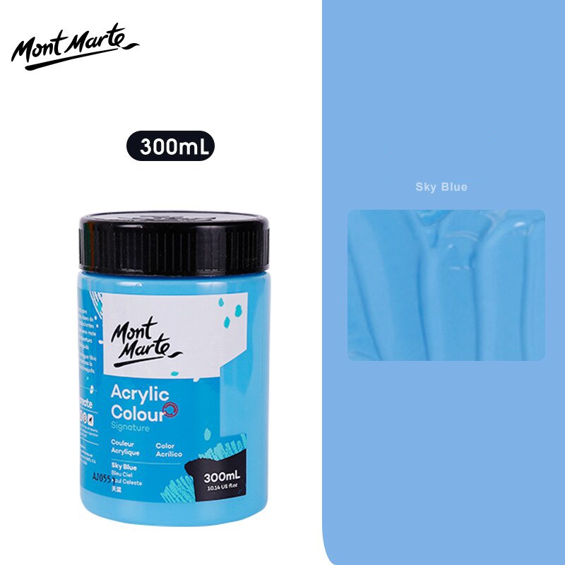 Màu Acrylic Mont Marte 300ml - Sky Blue - Acrylic Colour Paint Signature 300ml (10.1oz) - MSCH3016