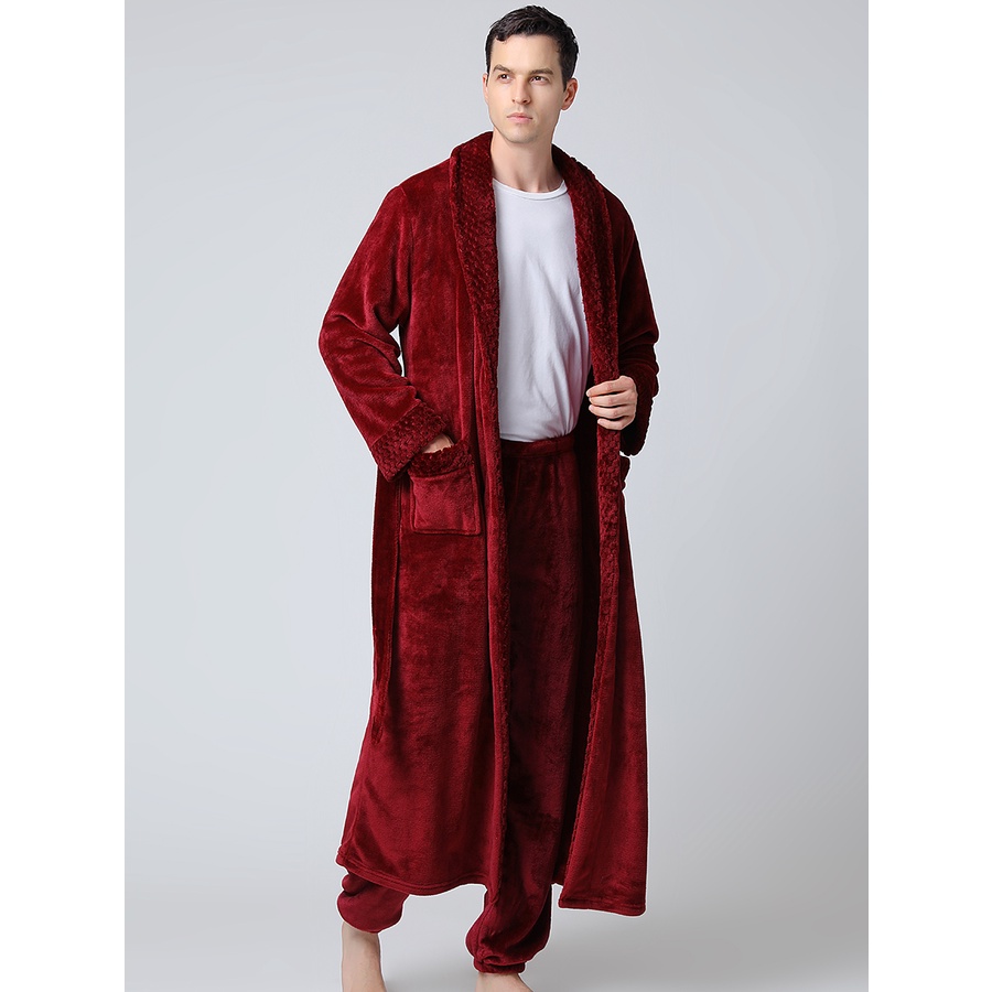 {Nightgown} Bộ Đồ Ngủ Lông Cừu San Hô Dày Dặn 56Zs & -& *** -** -** -** - * Cho Nam Mặc Ở Nhà | BigBuy360 - bigbuy360.vn