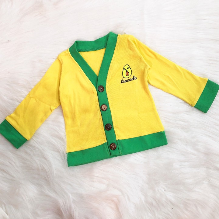 Áo khoác cardigan cho bé 8-18kg chất len mềm mịn cao cấp cài khuy giữa có bo thun giúp bé giữ ấm tốt Baby-S – SAK020