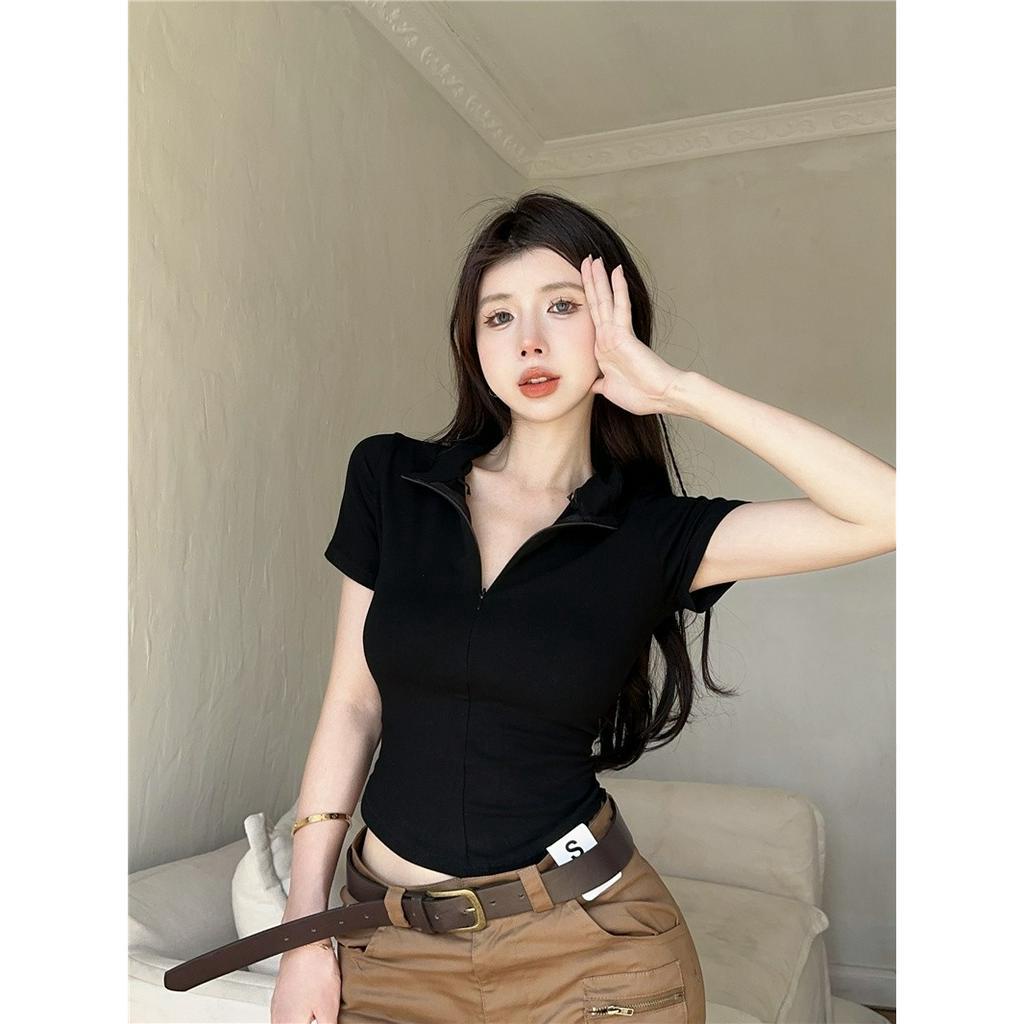 「 WELOVE1 」Áo Thun Tay Ngắn Dáng Ôm Thời Trang Mới Mẻ