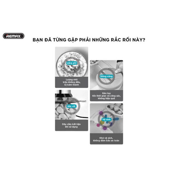 [FreeShip][Ship 2H]Máy Xay Tỏi, Ớt Cầm Tay Mini Cao Cấp Remax RL LF32 Tích Điện Công Suất Mạnh 37W 250ml Hàng Chính Hãng