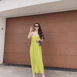 Váy 2 dây dài dập ly xinh lung linh