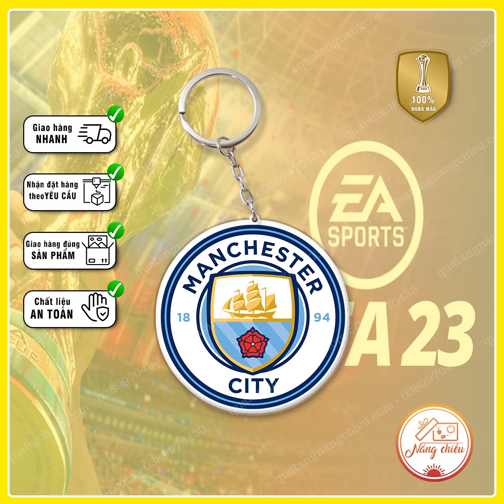 Móc Khóa Mica In Logo CLB Bóng Đá | Bayern, Chelsea, Juventus, Arsenal, Barcelona, AC Milan ☘️Quà Tặng Nắng Chiều☘️