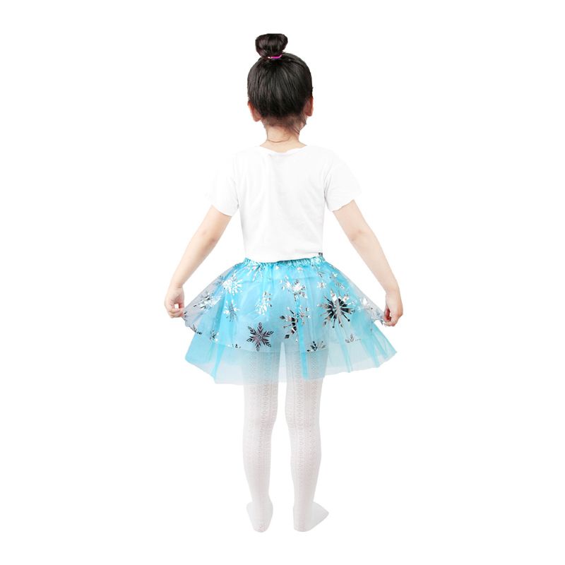 Chân Váy Múa Ba Lê Mini Đính Nơ Phối Kim Sa Lấp Lánh Dễ Thương Cho Bé Gái