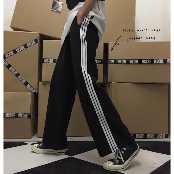 [FREESHIP+ẢNH THẬT] quần thể thao 3 sọc ống rộng Unisex siêu hot | BigBuy360 - bigbuy360.vn