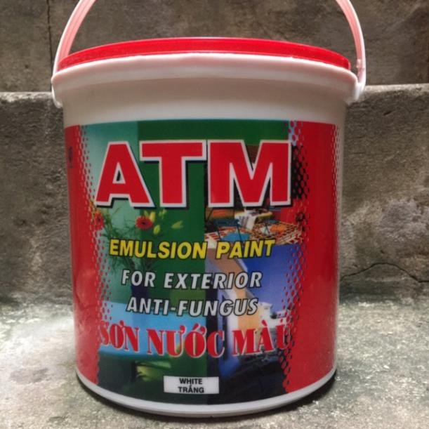 Sơn nước nội ngoại thất màu trắng ATM (3,5L) [Sơn chậu]