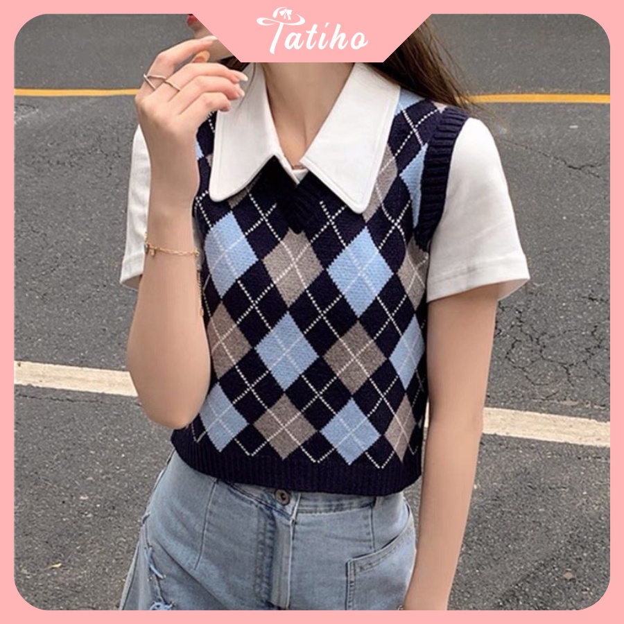 [Hàng Xịn, Giá Tốt]  Áo Gile Len Nữ ( Áo Dệt Kim ) Phong Cách Thời Trang Cá Tính, Vintage Hottrend - Mã AK013