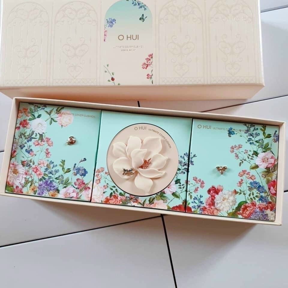 Set Phấn nước Ohui Ultimate Cover Lifting Cushion bản LIMITED SPF50+/PA+++ 1 hộp chính tặng 2 lõi thay thế hàng nội địa | BigBuy360 - bigbuy360.vn