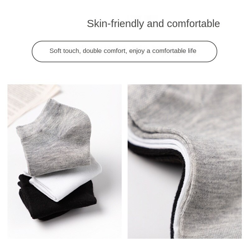 Vớ nam cổ thấp màu sắc đơn giản thời trang