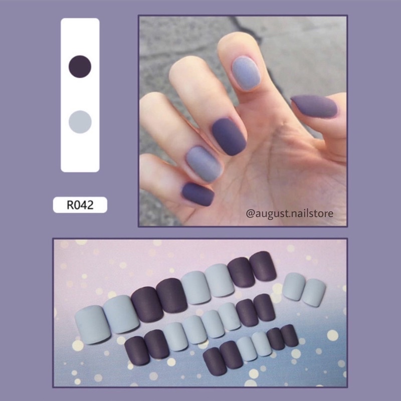 Mã R001 - R050 Set 24 móng tay giả kèm keo dán