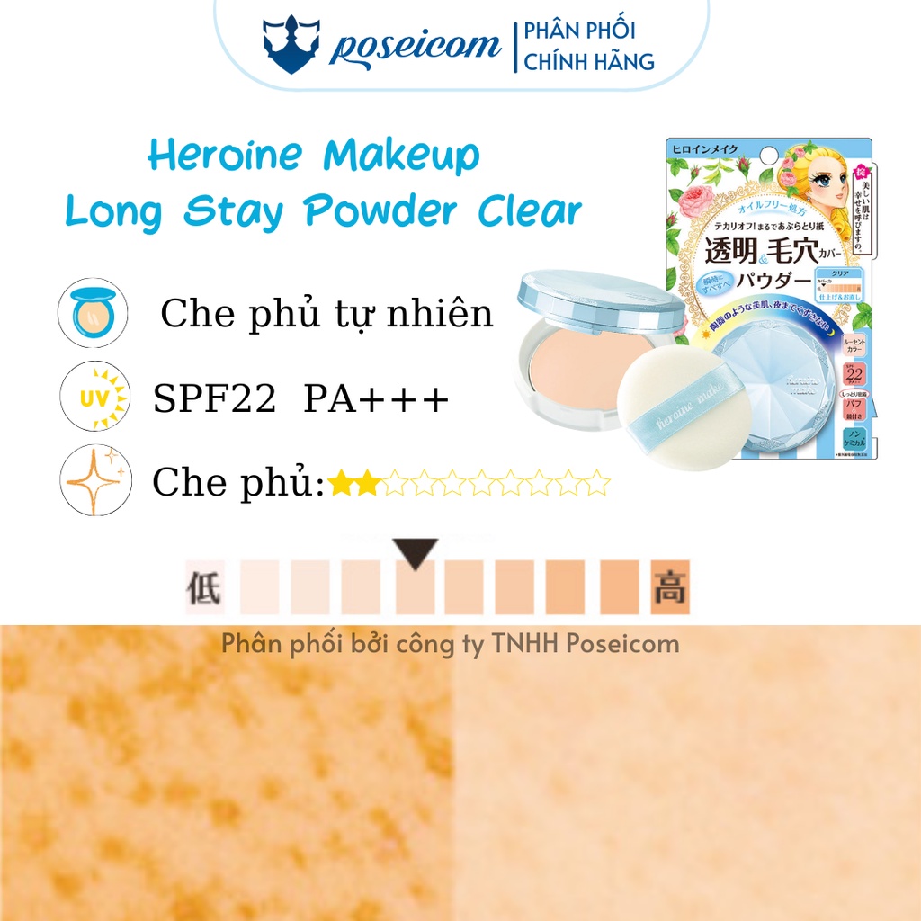 Phấn Phủ Chống Nắng Kiềm Dầu KissMe Heroine Make SP Long Stay Powder Che Phủ Tự Nhiên Hộp 5g KISS17