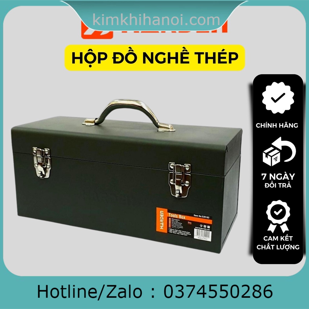 Hộp đựng dụng cụ , thùng đồ nghề đa năng HARDEN vỏ thép siêu bền đẹp