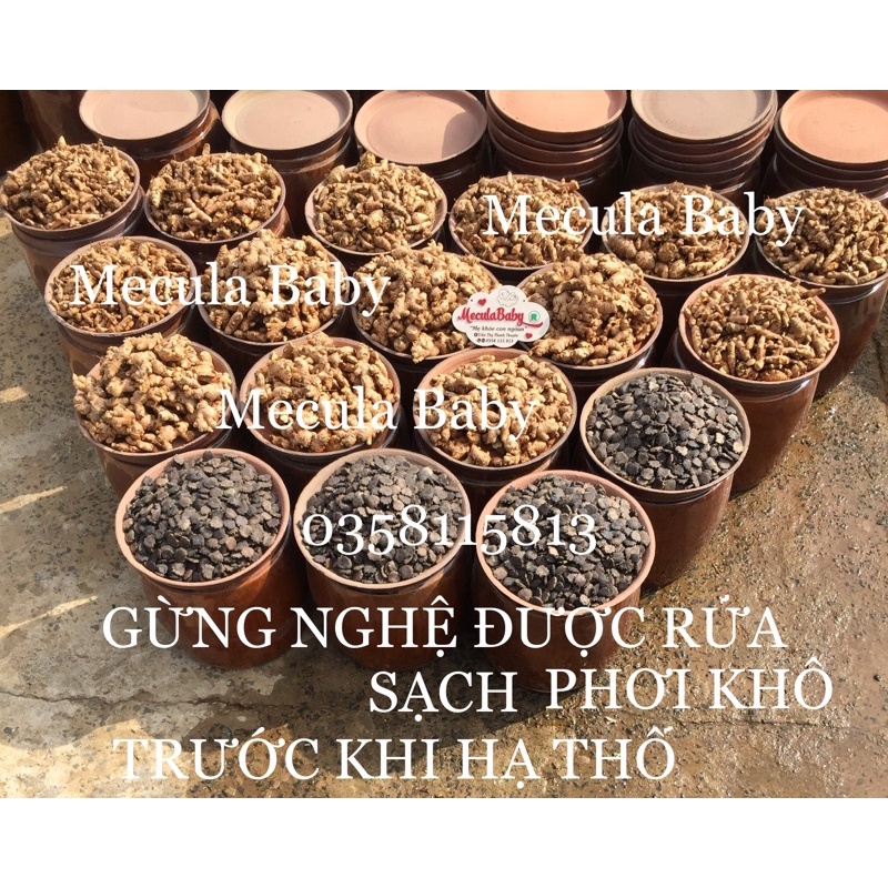 Rượu gừng nghệ gấc hạ thổ sau sinh .