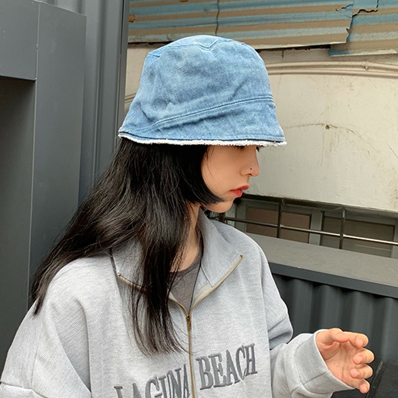 Nón Tai Bèo Vải Denim Che Nắng Kiểu Nhật Bản Thời Trang Xuân Hè Cho Nữ