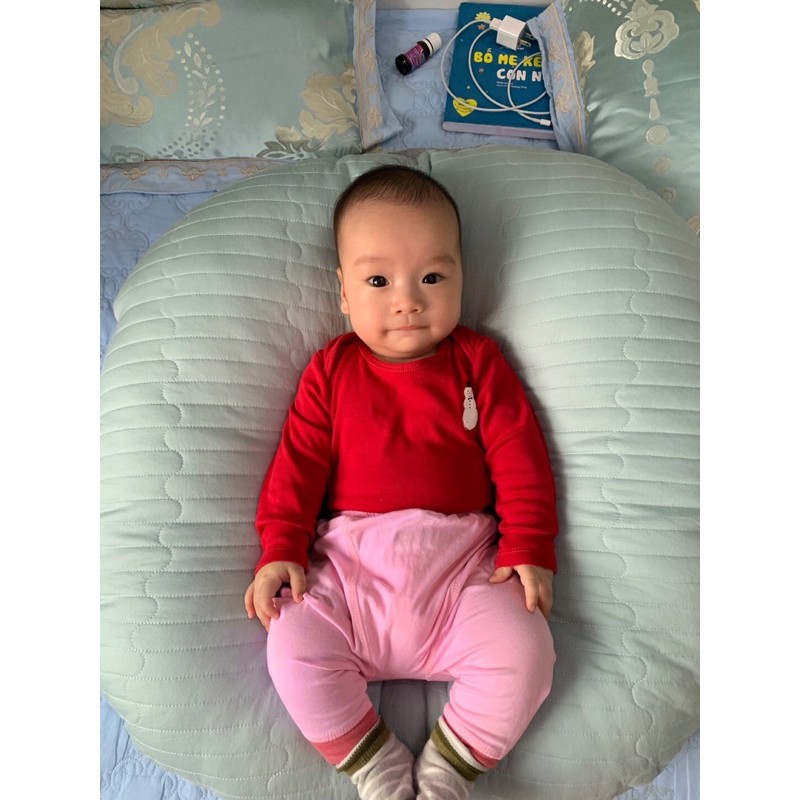 Gối chống trào ngược cotton Hàn trần vỏ cao cấp  (Đã bao gồm vỏ gối và ruột gối nhồi bông)