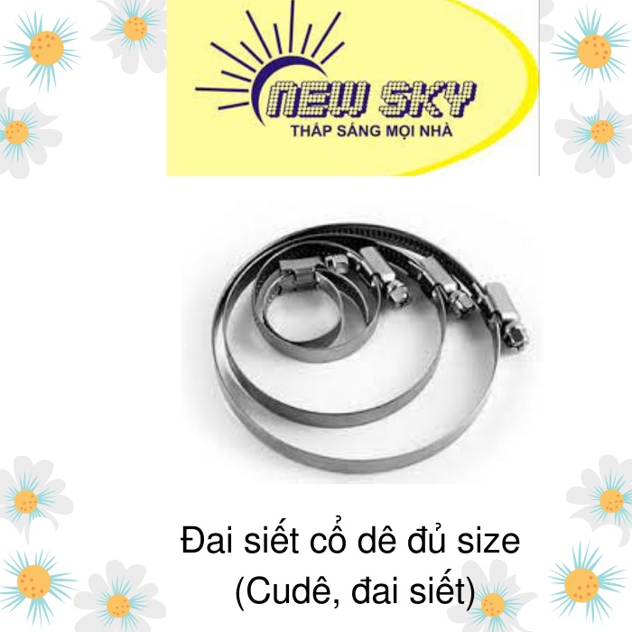 Đai siết cổ dê đủ size (Cu dê, đai siết)