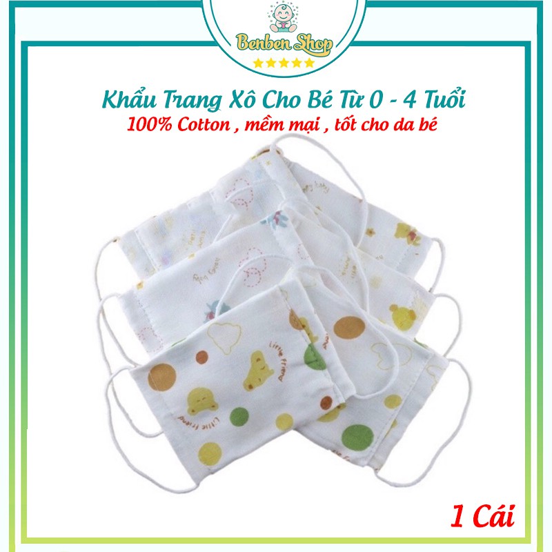 Khẩu Trang Xô Tốt Cho Da Bé 100% Cotton