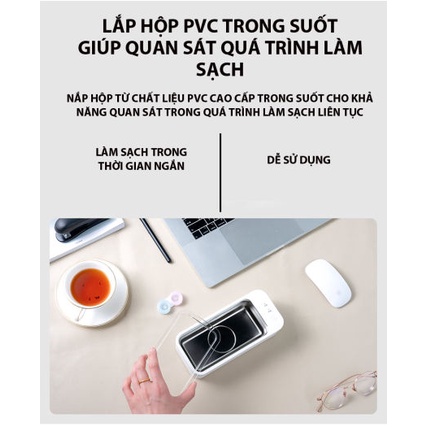 Máy làm sạch bằng sóng siêu âm đa năng Lofans CS-602 - Vệ sinh trang sức/ kính mắt/ đồng hồ/ ty giả/ thìa dĩa ...