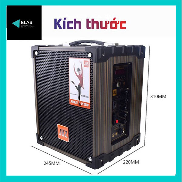 Loa Kéo 106M -Bass 20, Tặng kèm 1 mic, Dùng 4-8h liên tục, Cao 2 tấc, Công suất 150W, Bảo hành 6 tháng