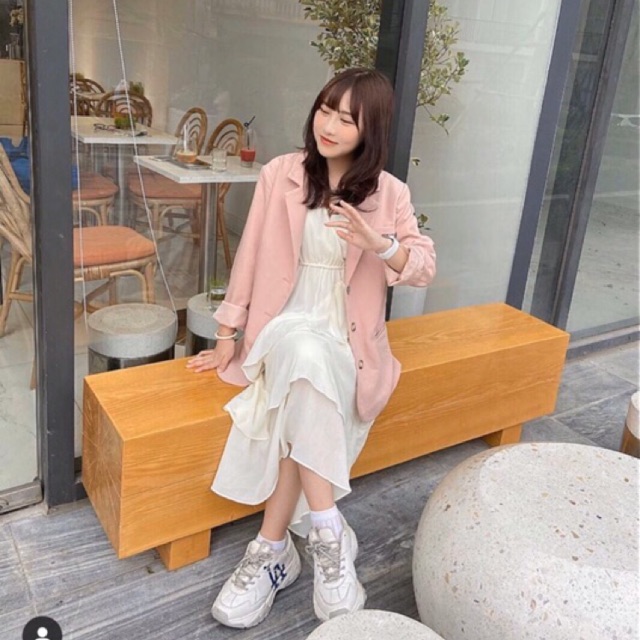 Áo khoác vest Hồng cực sang chảnh cực cute
