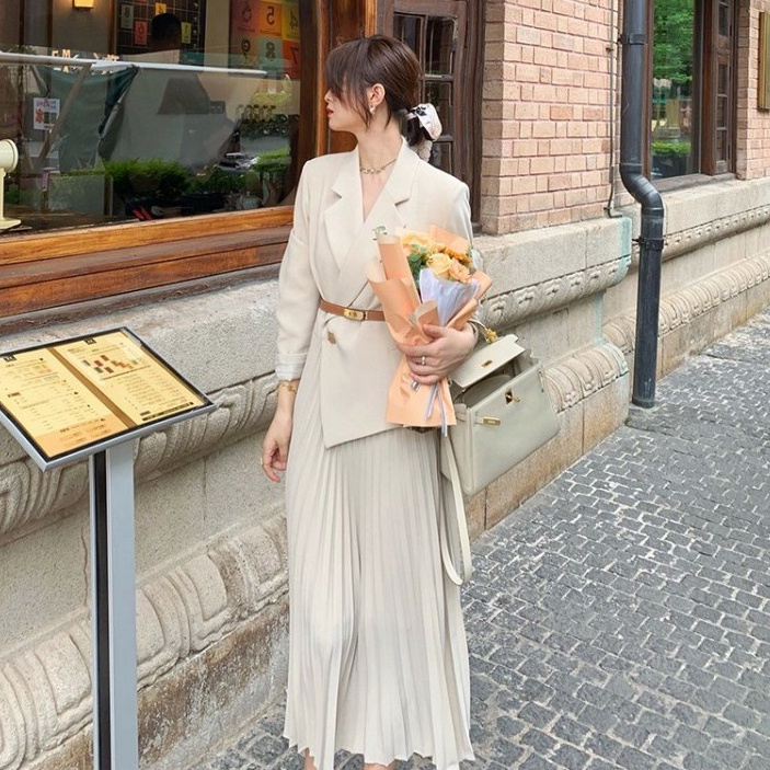 Đầm Dài Tay Phong Cách Pháp Thời Trang Mùa Hè Thu Cho Nữ