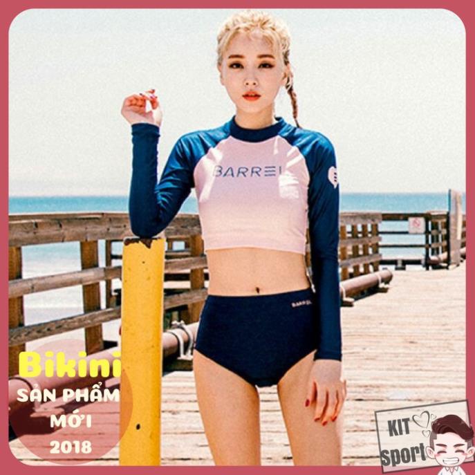 Bộ Đồ bơi đi tắm biển nữ Bikini 2 mảnh (Set Áo dài croptop và quần lót) AO1714 - Cửa Hàng Nam Ken Sport 🔥