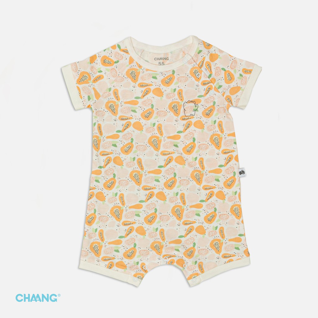 Bodysuit cúc chéo cho bé sơ sinh CHAANG đu đủ