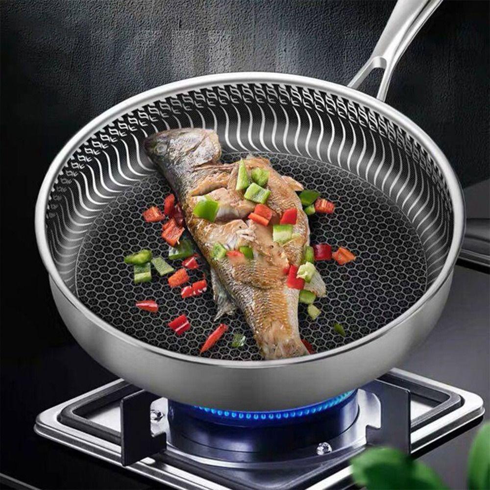Chảo Chiên Bằng Thép Không Gỉ 316 / 304 Họa Tiết Tổ Ong Chất Lượng Cao