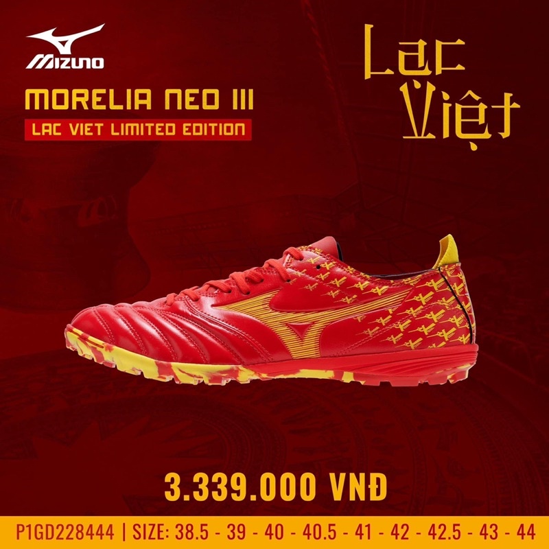 Giày Bóng Đá Mizuno Morelia Neo III Lạc Việt bản Limited. Bảo hành chính hãng
