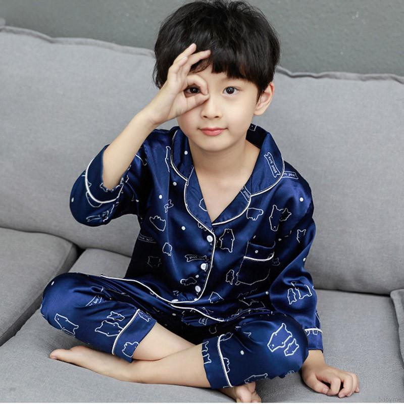 Bộ quần áo Pajamas tay dài họa tiết động vật dễ thương dành cho bé