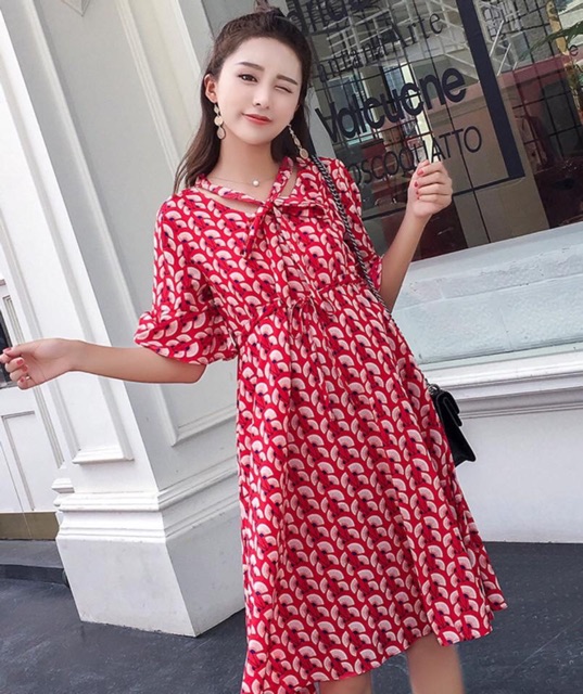 Đầm bầu công sở- váy bầu xinh