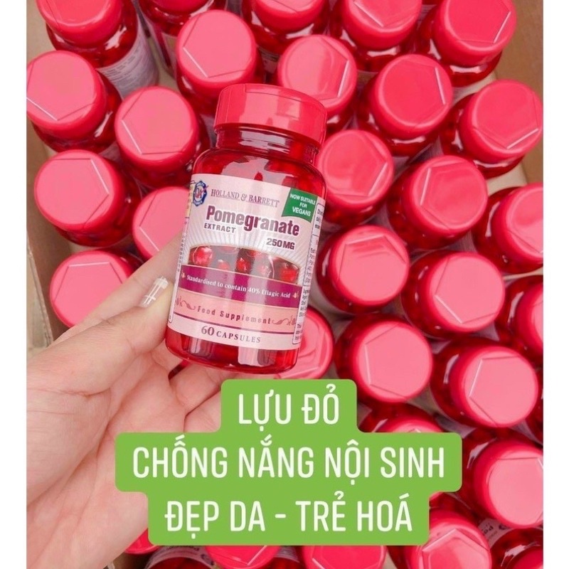 POMEGRANATE- VIÊN UỐNG CHỐNG NẮNG NỘI SINH HIỆU QUẢ LỌ 60viên